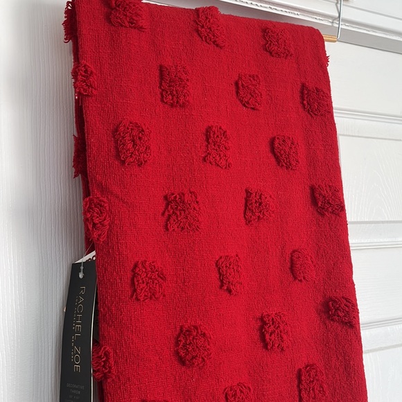 Rachel Zoe Other - Rachel Zoe Red Dot Throw Blanket